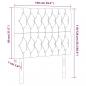 Preview: Kopfteile 2 Stk. Dunkelbraun 100x7x78/88 cm Stoff