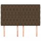 Preview: Kopfteile 4 Stk. Dunkelbraun 80x7x78/88 cm Stoff