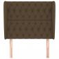 Preview: Kopfteil mit Ohren Dunkelbraun 103x23x118/128 cm Stoff