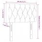 Preview: LED Kopfteil Blau 80x7x78/88 cm Stoff