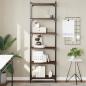 Preview: ARDEBO.de - Bücherregal 6 Böden Braun Eiche-Optik 60x30x188cm Holzwerkstoff