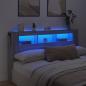 Preview: ARDEBO.de - LED-Kopfteil Grau Sonoma 180x18,5x103,5 cm Holzwerkstoff