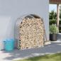 Preview: ARDEBO.de - Kaminholzunterstand Hellgrau 120x45x140 cm Verzinkter Stahl