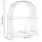 Preview: Kaminholzunterstand Hellgrau 120x45x140 cm Verzinkter Stahl