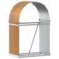 Preview: Kaminholzunterstand Hellbraun 80x45x120 cm Verzinkter Stahl