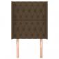 Preview: Kopfteil mit Ohren Dunkelbraun 83x16x118/128 cm Stoff