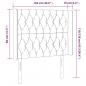 Preview: Kopfteil mit Ohren Dunkelbraun 103x16x118/128 cm Stoff