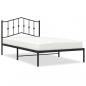 Preview: Bettgestell mit Kopfteil Metall Schwarz 107x203 cm