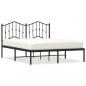 Preview: Bettgestell mit Kopfteil Metall Schwarz 150x200 cm