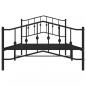 Preview: Bettgestell mit Kopf- und Fußteil Metall Schwarz 107x203 cm