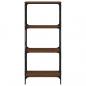Preview: Bücherregal 4 Böden Braun Eiche 59x35x132 cm Holzwerkstoff