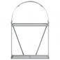 Preview: Kaminholzunterstand Hellgrau 80x45x120 cm Verzinkter Stahl