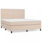 Preview: Boxspringbett Matratze Cappuccino-Braun 160x200 cm Kunstleder