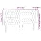 Preview: Kopfteil mit Ohren Dunkelbraun 203x23x118/128 cm Stoff
