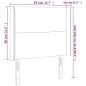 Preview: Kopfteil mit Ohren Dunkelbraun 83x16x118/128 cm Stoff