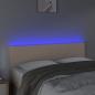 Preview: LED Kopfteil Cappuccino-Braun 144x5x78/88 cm Kunstleder