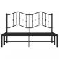Preview: Bettgestell mit Kopfteil Metall Schwarz 135x190 cm