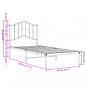 Preview: Bettgestell mit Kopfteil Metall Schwarz 90x190 cm