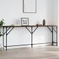 Preview: ARDEBO.de - Konsolentisch Braun Eichen-Optik 200x29x75 cm Holzwerkstoff