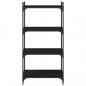 Preview: Bücherregal 4 Böden Schwarz 60x30x120 cm Holzwerkstoff