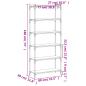 Preview: ARDEBO.de - Bücherregal 6 Böden Räuchereiche 80x30x188 cm Holzwerkstoff