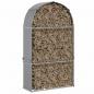 Preview: Kaminholzunterstand Hellgrau 120x45x210 cm Verzinkter Stahl