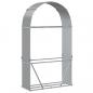 Preview: Kaminholzunterstand Hellgrau 120x45x210 cm Verzinkter Stahl