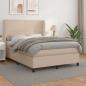 Preview: ARDEBO.de - Boxspringbett Matratze Cappuccino-Braun 140x200cm Kunstleder