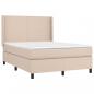 Preview: Boxspringbett mit Matratze & LED Cappuccino-Braun 140x200cm
