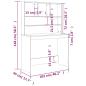 Preview: Schreibtisch mit Regal Braun Eiche 102x45x148 cm Holzwerkstoff