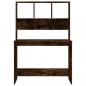 Preview: Schreibtisch mit Regal Räuchereiche 102x45x148 cm Holzwerkstoff
