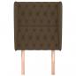 Preview: Kopfteil mit Ohren Dunkelbraun 83x23x118/128 cm Stoff