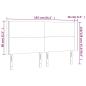 Preview: Kopfteil mit Ohren Dunkelbraun 163x16x118/128 cm Stoff