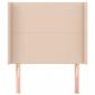 Preview: Kopfteil mit Ohren Cappuccino-Braun 103x16x118/128cm Kunstleder