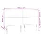 Preview: LED Kopfteil Dunkelbraun 160x5x118/128 cm Stoff