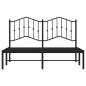 Preview: Bettgestell mit Kopfteil Metall Schwarz 140x200 cm