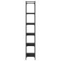 Preview: ARDEBO.de - Bücherregal 6 Böden Schwarz 60x30x188 cm Holzwerkstoff