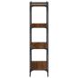 Preview: Bücherregal 4 Böden Braun Eiche-Optik 80x30x120cm Holzwerkstoff