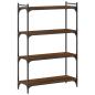 Preview: Bücherregal 4 Böden Braun Eiche-Optik 80x30x120cm Holzwerkstoff