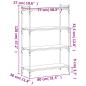 Preview: Bücherregal 4 Böden Braun Eiche-Optik 80x30x120cm Holzwerkstoff