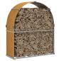 Preview: Kaminholzunterstand Hellbraun 120x45x140 cm Verzinkter Stahl