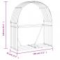 Preview: Kaminholzunterstand Hellbraun 120x45x140 cm Verzinkter Stahl