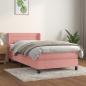 Preview: ARDEBO.de - Boxspringbett mit Matratze Rosa 90x190 cm Samt