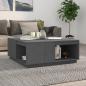 Preview: ARDEBO.de - Couchtisch Grau 100x101x40,5 cm Massivholz Kiefer