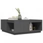 Preview: Couchtisch Grau 100x101x40,5 cm Massivholz Kiefer