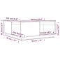 Preview: Couchtisch Grau 100x101x40,5 cm Massivholz Kiefer