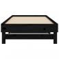Preview: Tagesbett Ausziehbar Schwarz 2x(90x200) cm Massivholz Kiefer
