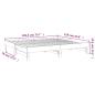 Preview: Tagesbett Ausziehbar Schwarz 2x(80x200) cm Massivholz Kiefer