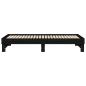 Preview: Tagesbett Ausziehbar Schwarz 2x(80x200) cm Massivholz Kiefer
