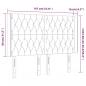 Preview: LED Kopfteil Dunkelbraun 147x16x118/128 cm Stoff